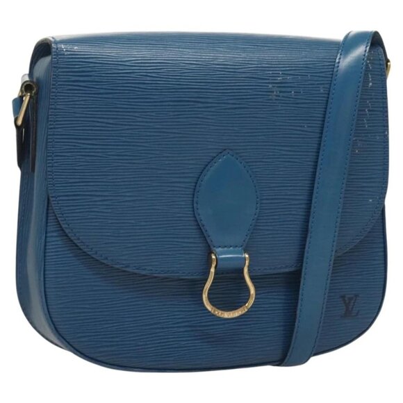 LOUIS VUITTON Epi Saint Cloud GM Shoulder Bag Toledo Blue M52195 LV Auth 128324 - Picture 1 of 16